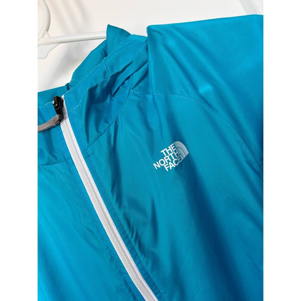 The North Face Hydrenalite Girls Hooded Windbreaker Rain Jacket‎ Blue SZ L 14-16 - Picture 4 of 11